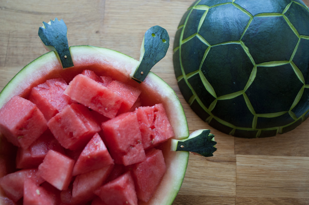 Melonen - Schildkröte für die sommerliche Kinderparty